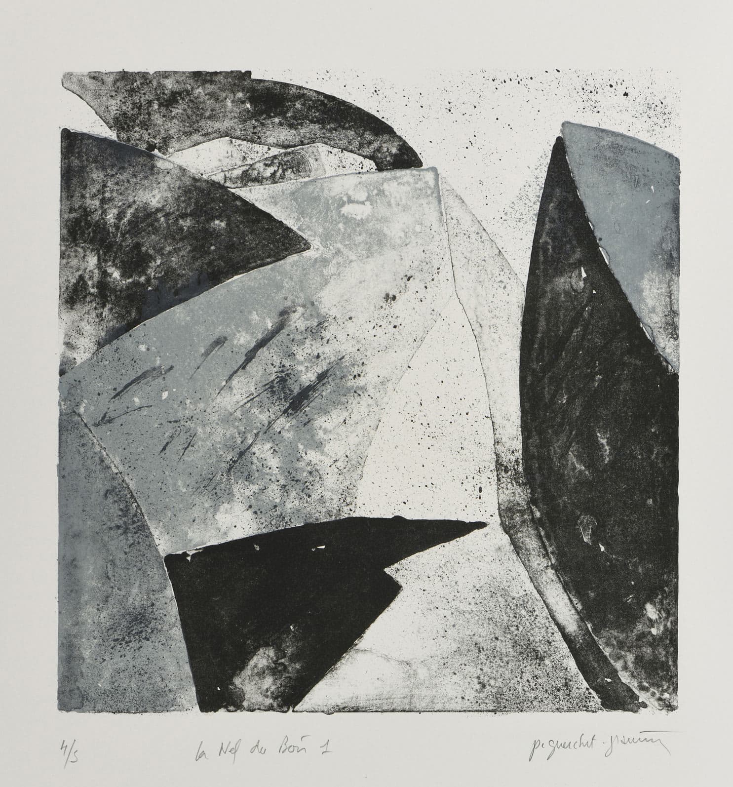 The wood's nave 1 (composition in black and gray-blue)