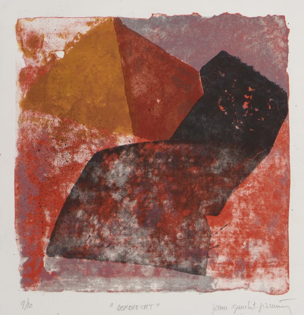 Guerchet-Jeannin – Dordrecht (composition en rouge, gris et noir)