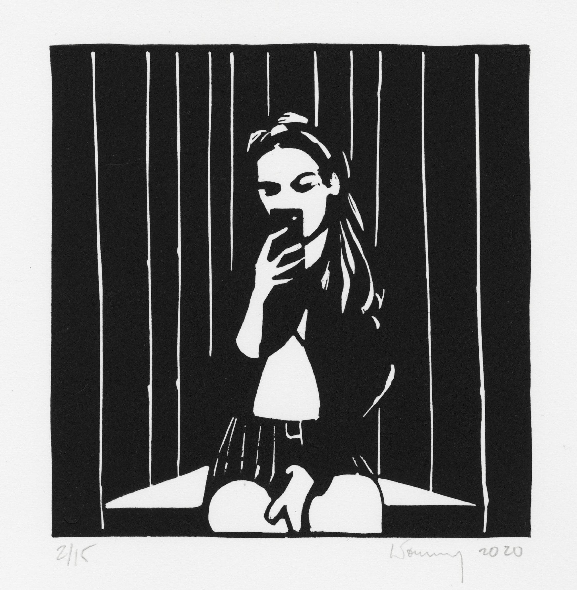 Untitled (young woman sitting frontally)