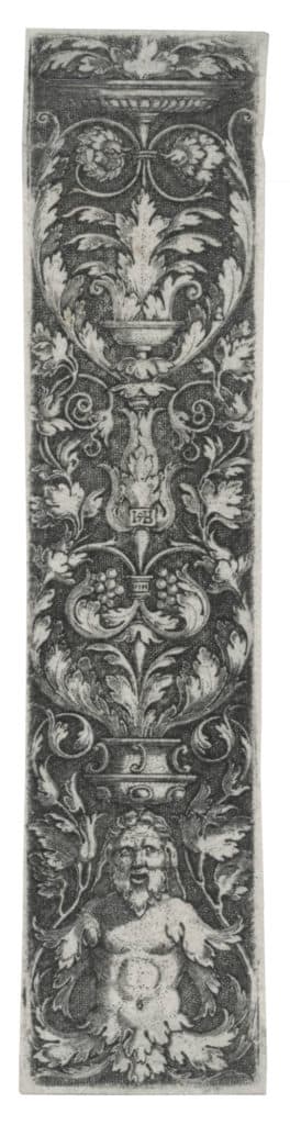 Beham – Ornement avec une figure masculine fantastique