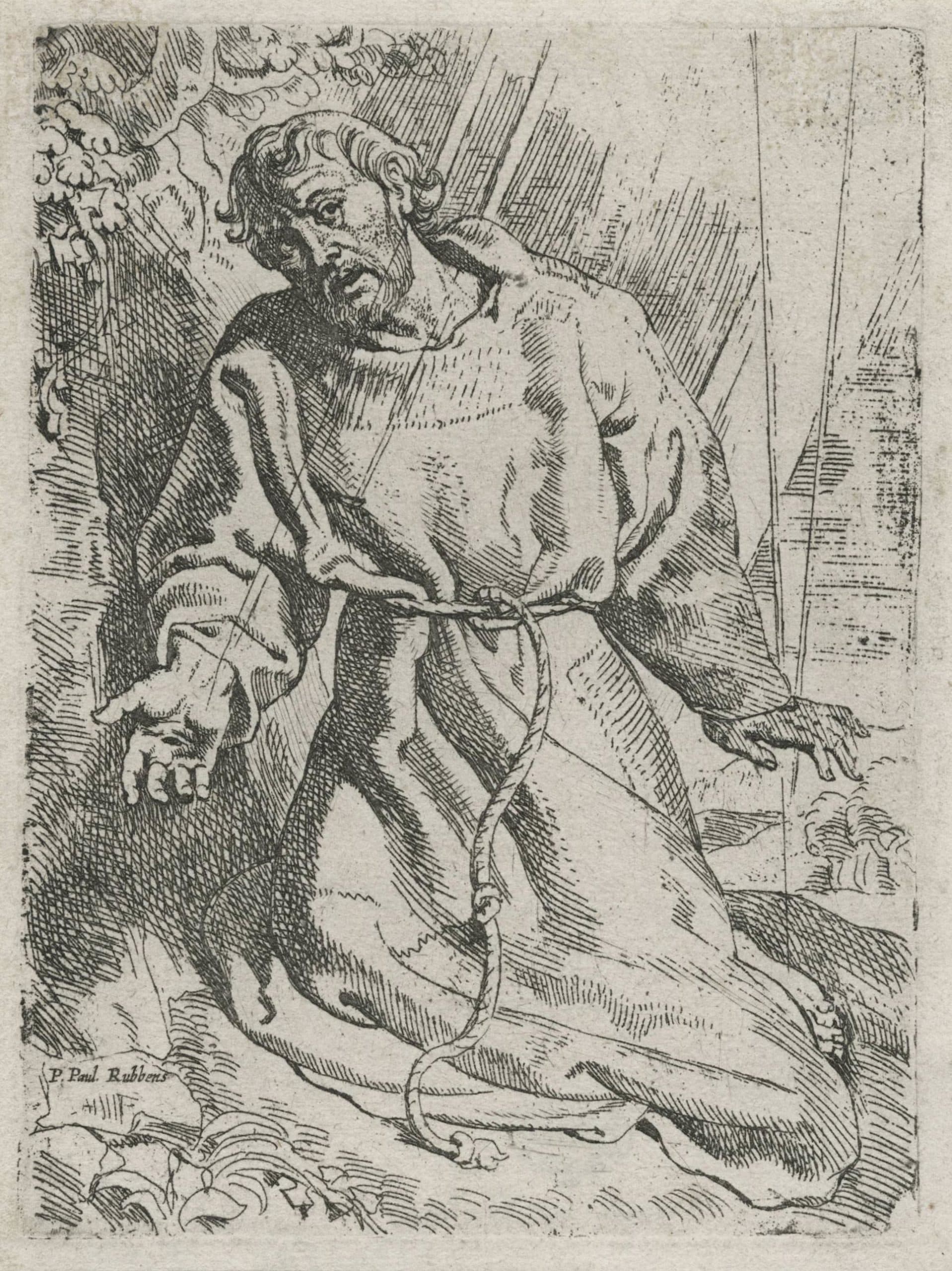 Saint Francis of Assissi receiving the stigmata