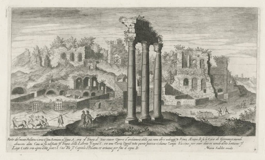 Sadeler II – La colline du Palatin et le Forum Romain