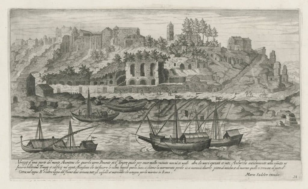 Sadeler II – Le Tibre et le mont Aventin