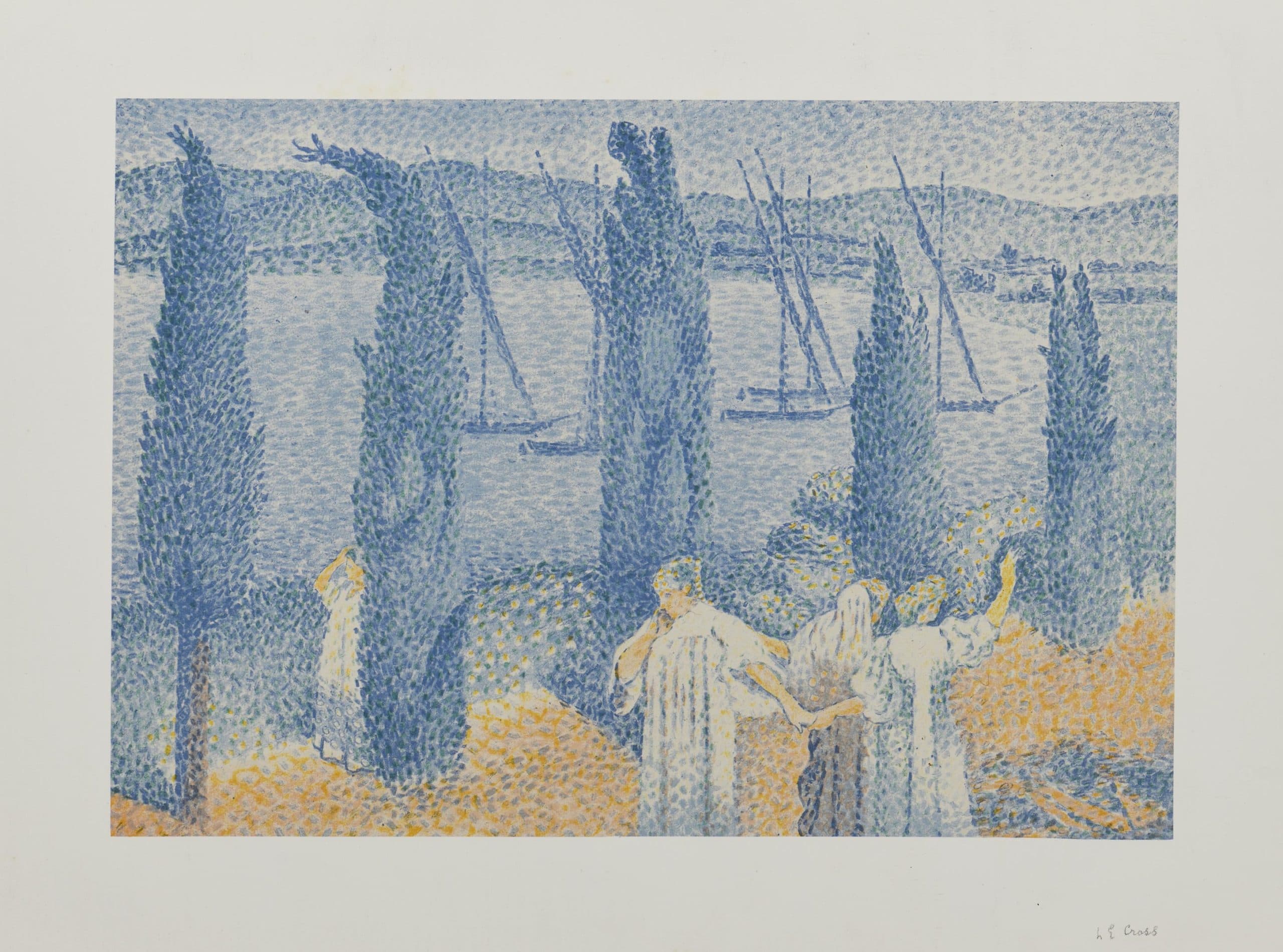 Les cyprès ou la promenade