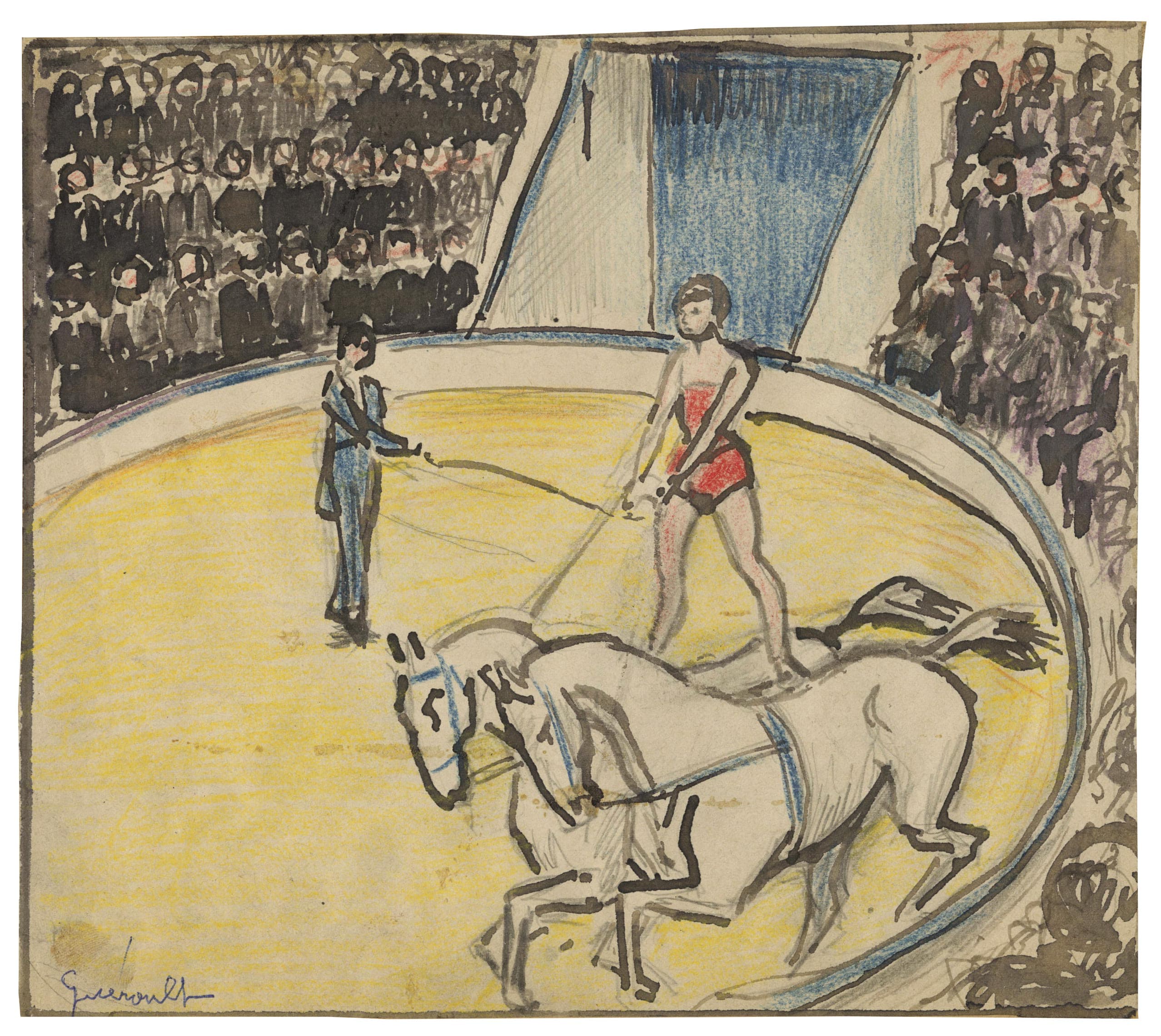 Circus scene (equestrian spectacle)