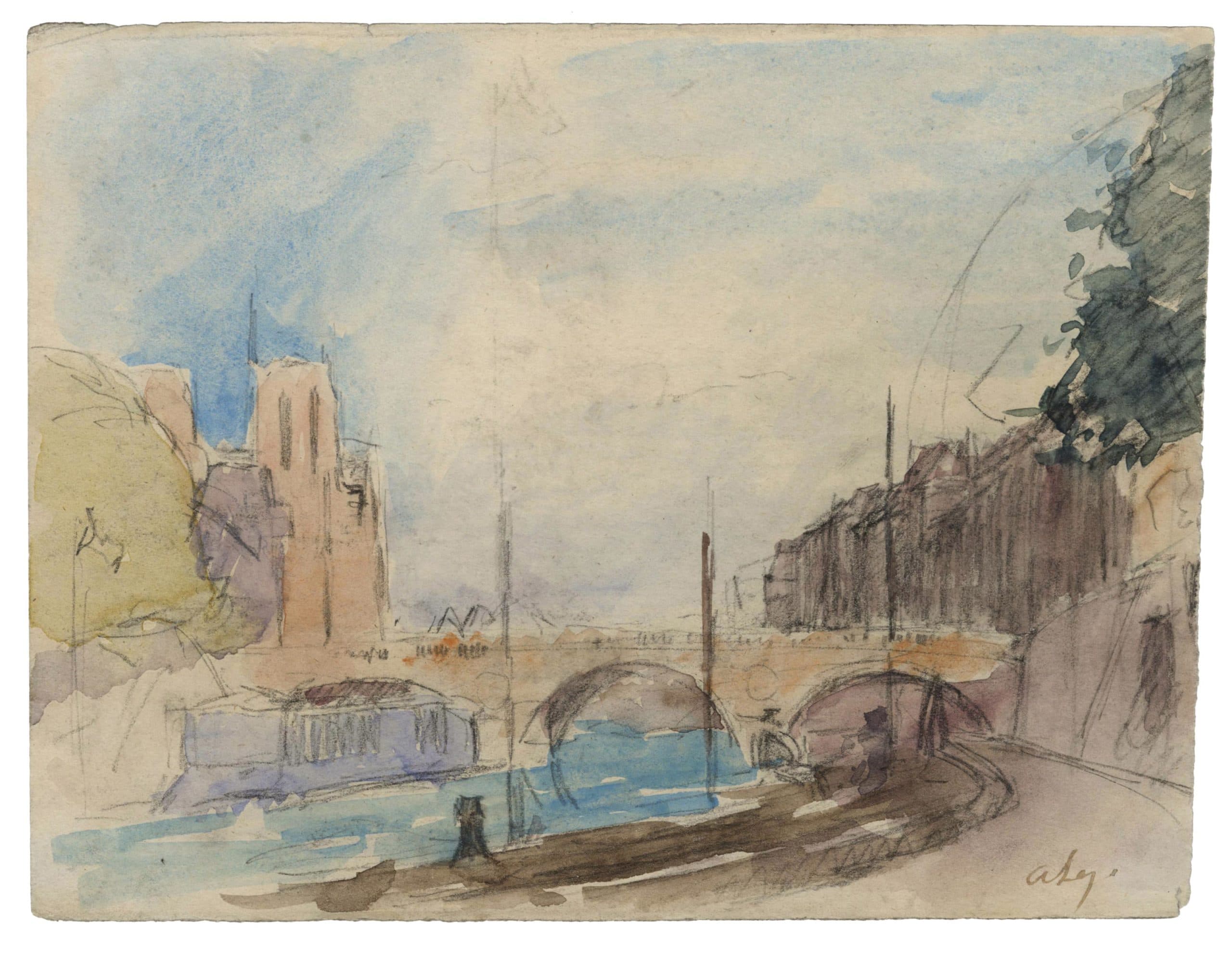 The banks of the Seine with Notre-Dame de Paris