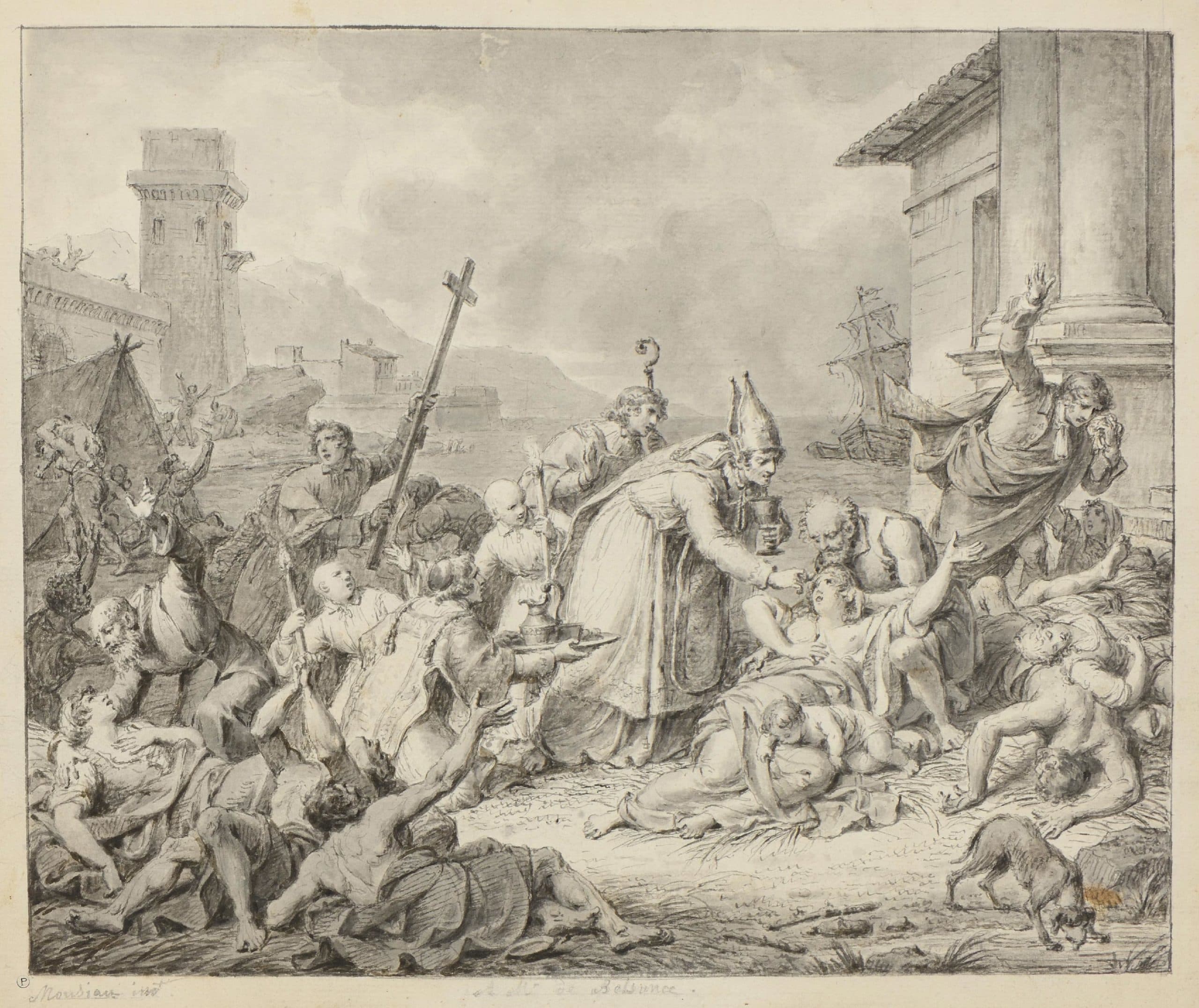 Monseigneur Belzunce caring for plague patients in Marseille