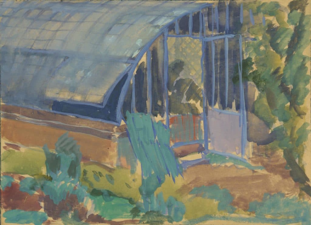 Lepape – Serre dans un jardin verdoyant