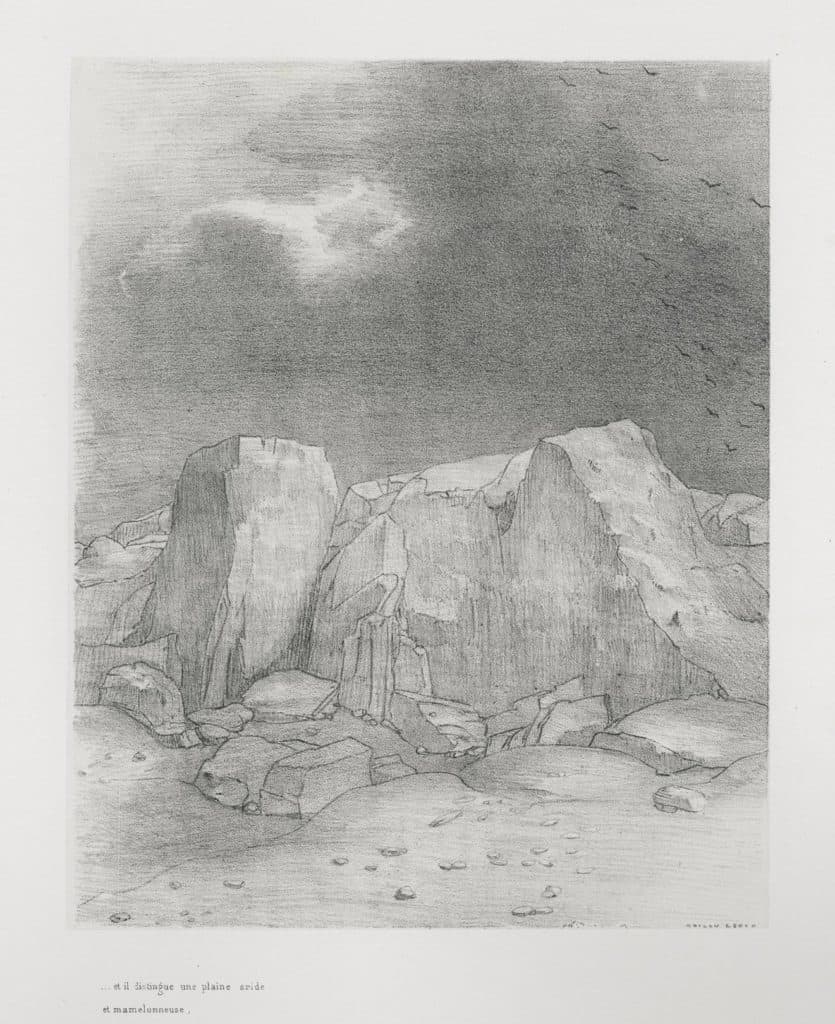 Redon – … Et il distingue une plaine aride et mamelonneuse