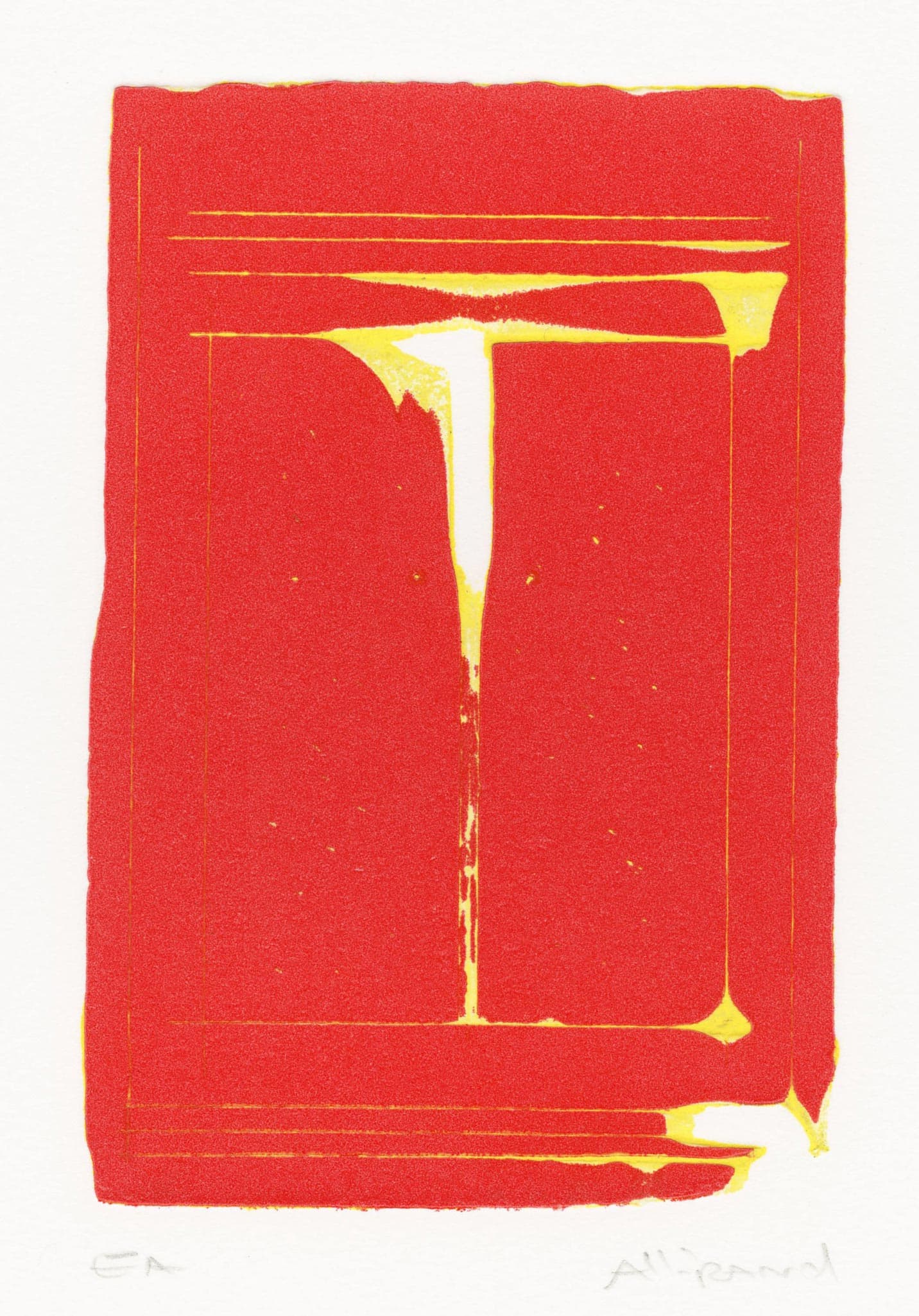 Untitled (composition in red and yellow)