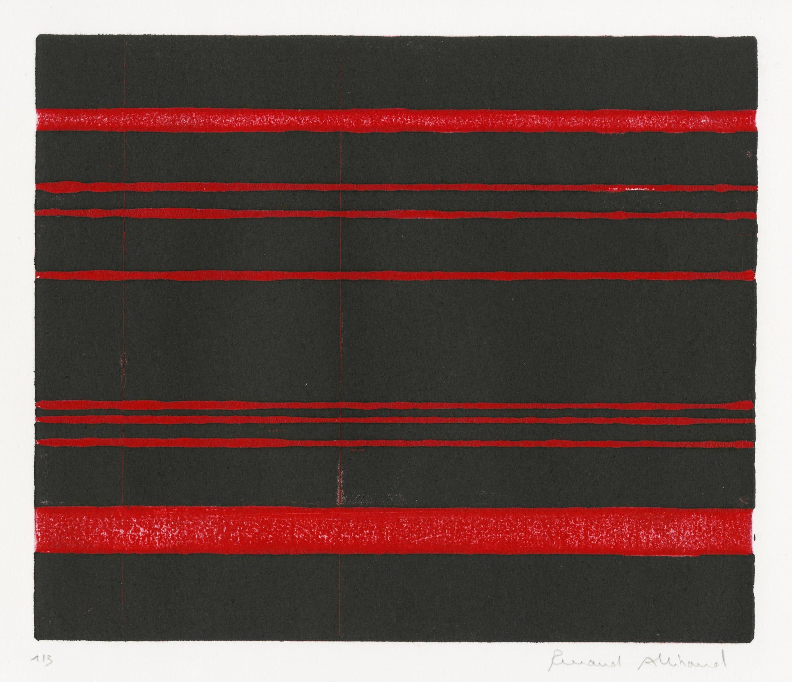 Sans titre (composition en noir et rouge)