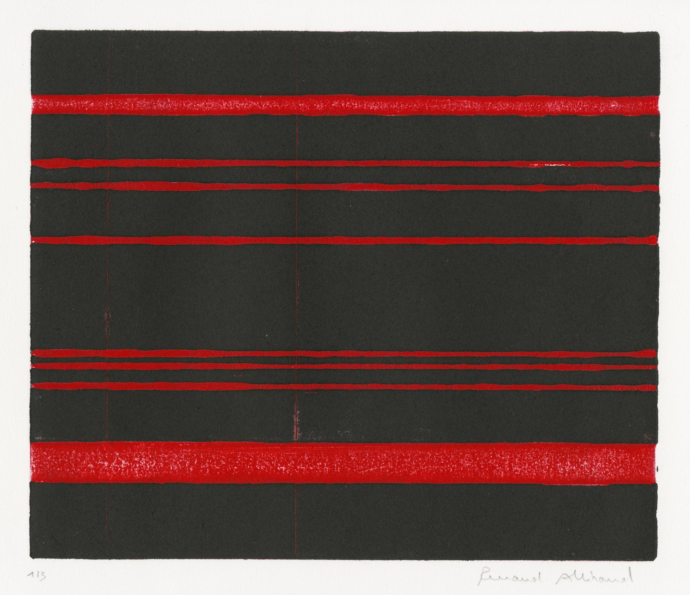Untitled (composition in black and red)