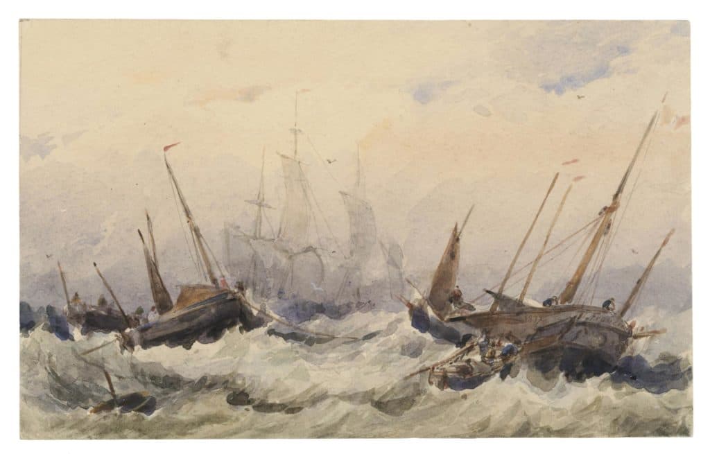 Francia – Voiliers sur une mer agitée