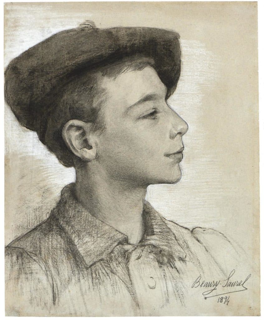 Beaury-Saurel – Portrait de jeune homme au béret