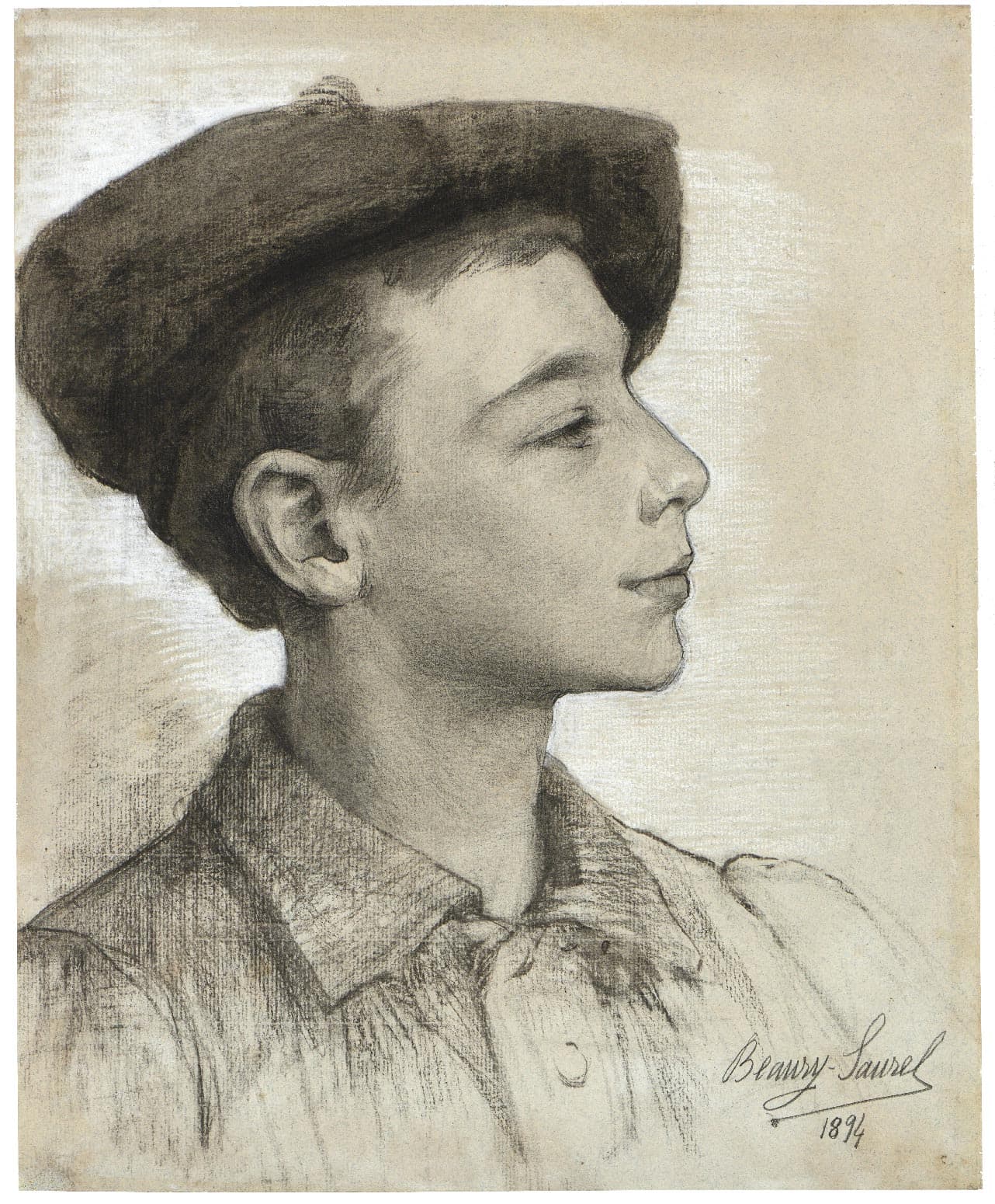 Portrait of a young man in a beret