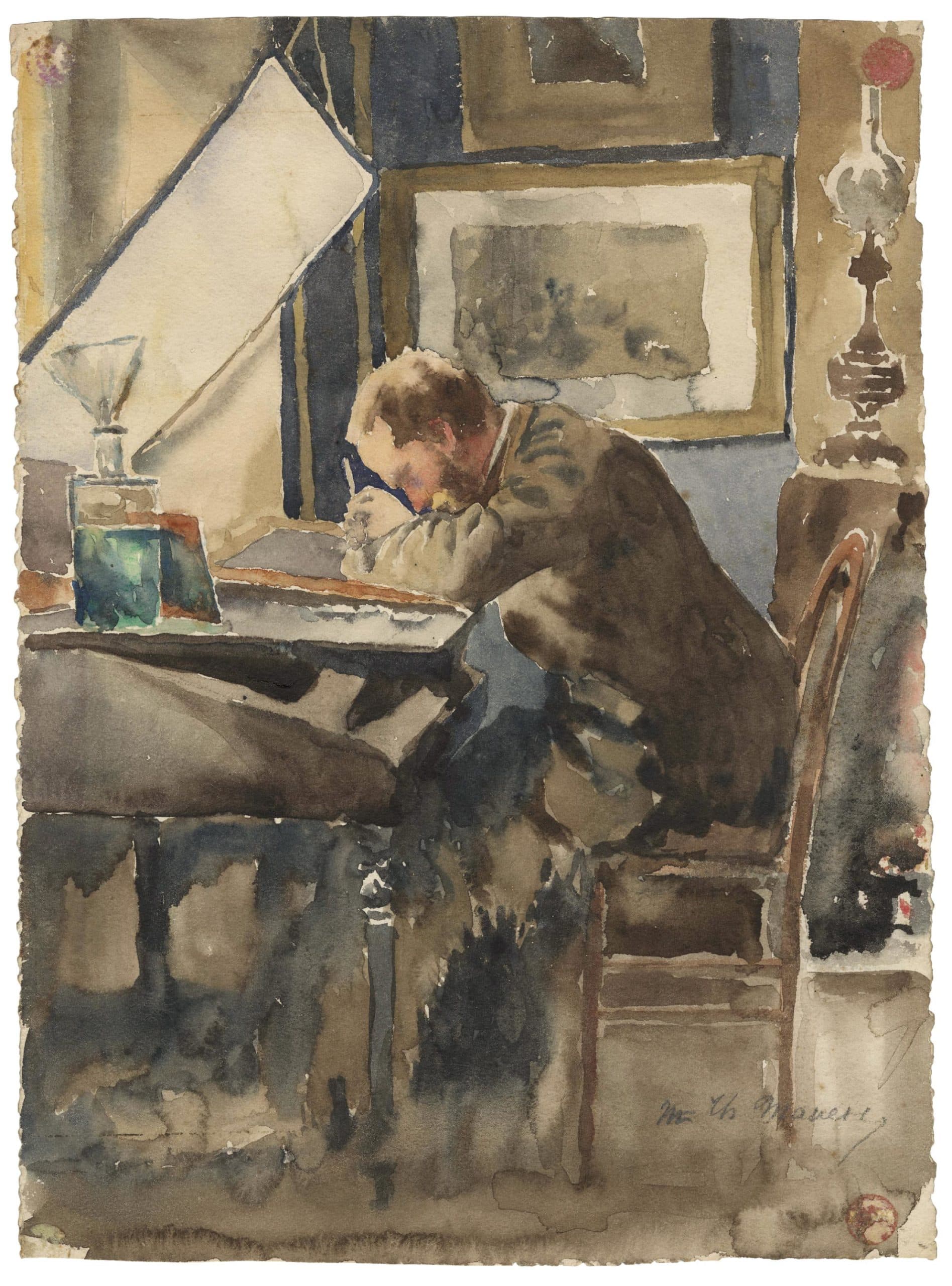 MANESSE Georges-Henri — Autoportrait en graveur