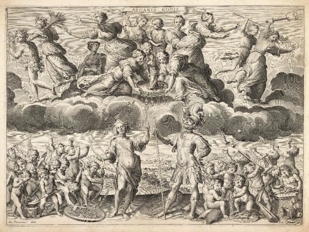 Greuter – Vénus, Mars et des déesses tenant le Palladium