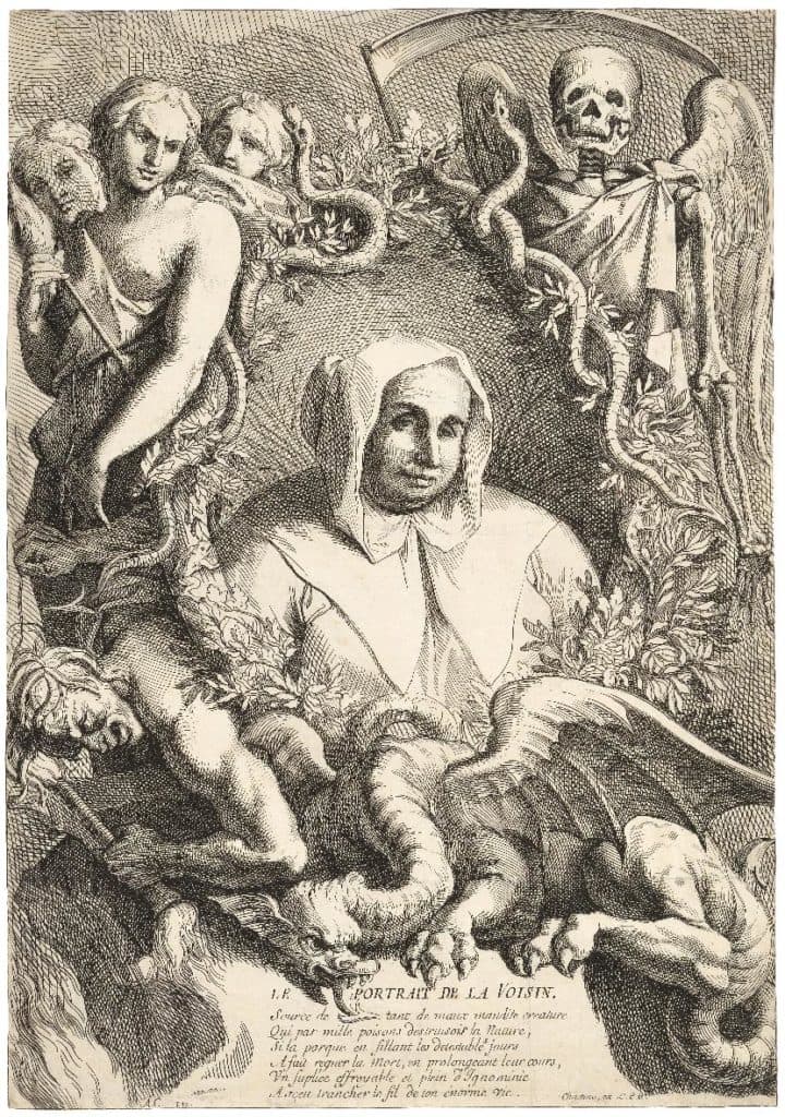 Coypel – Le grand portrait de la Voisin (célèbre empoisonneuse)