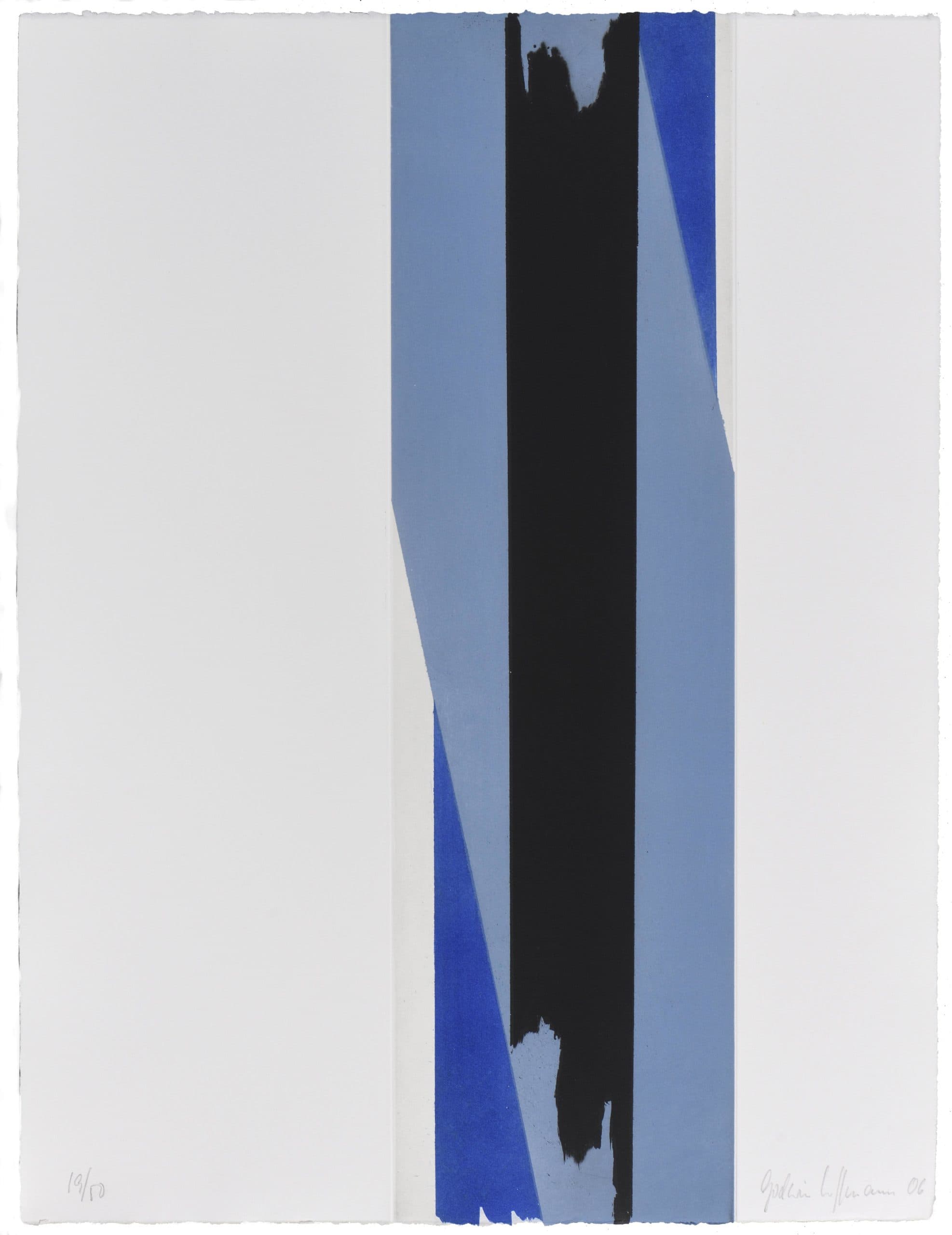 Sans titre (composition en noir et bleu)