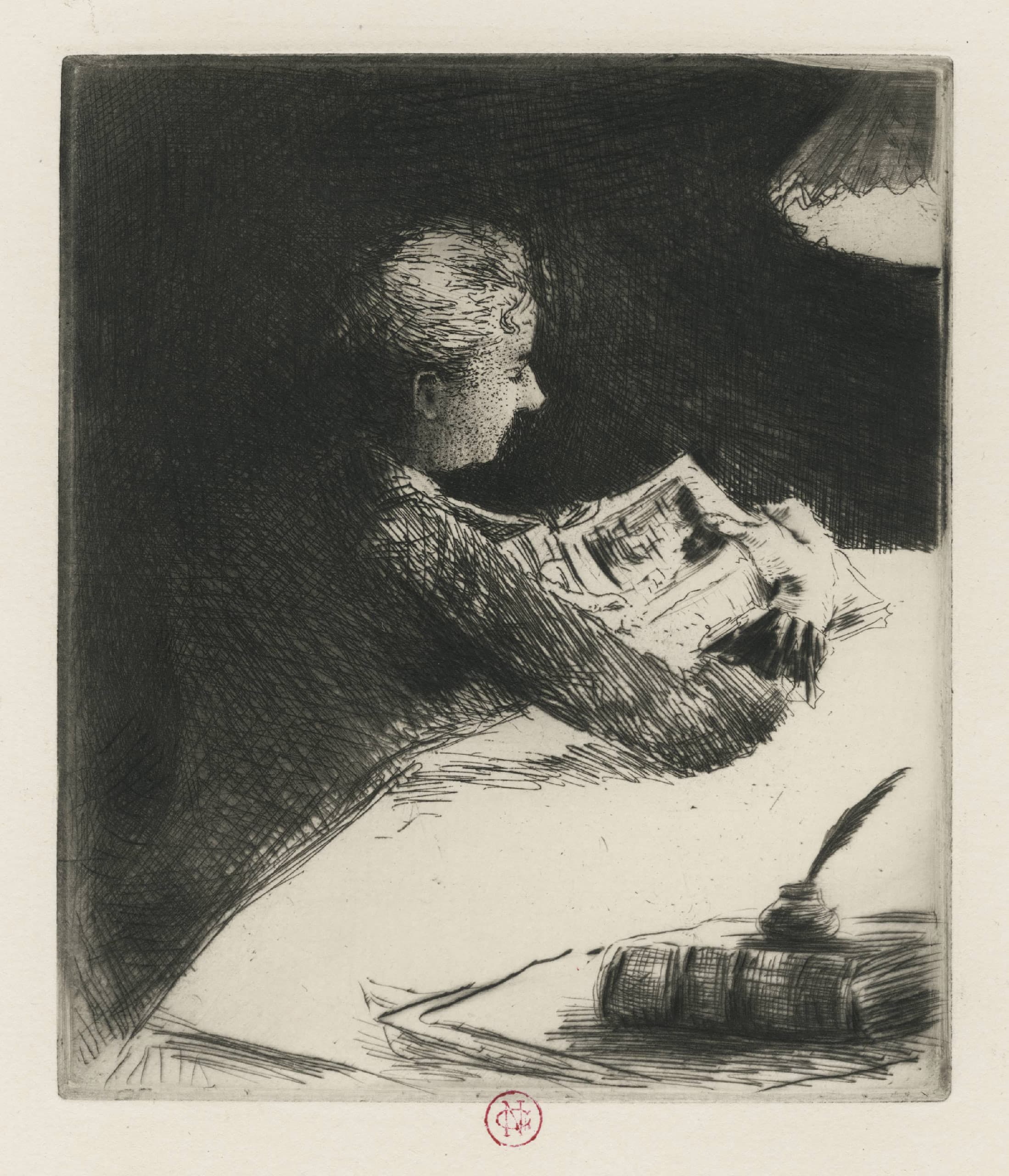 Marguerite Gachet (La lecture du soir)