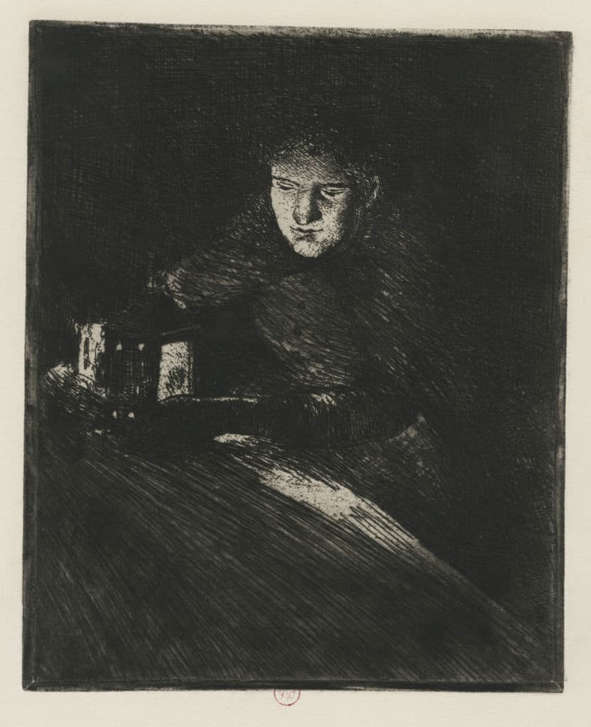 Goeneutte – Marguerite Gachet à la lanterne (fille du Dr. Gachet)