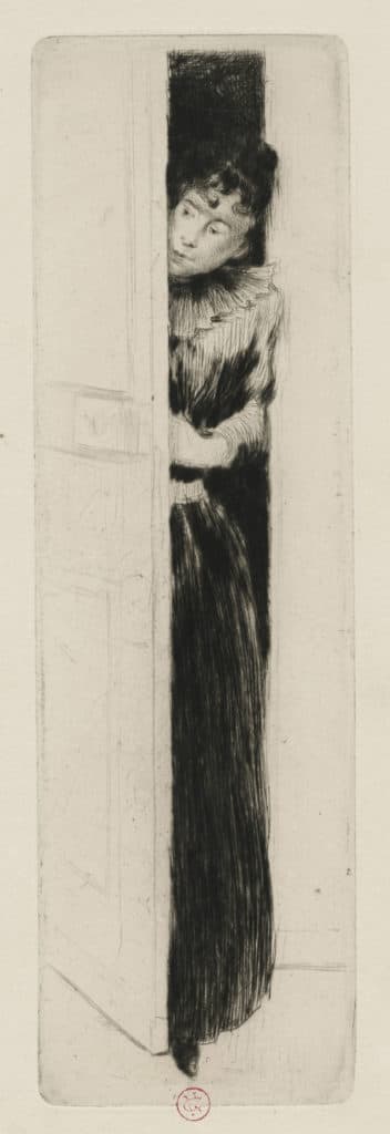 Goeneutte – L’indiscrète (Jeune femme près d’une porte)