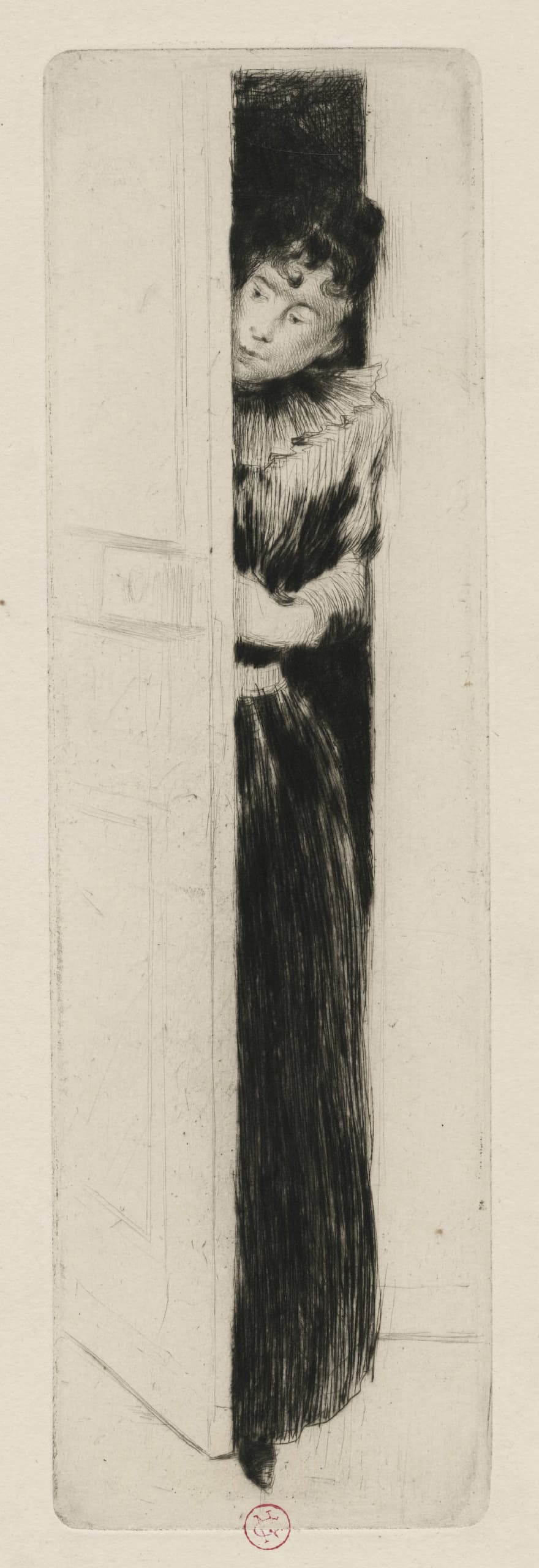 L'indiscrète (Jeune femme près d'une porte)