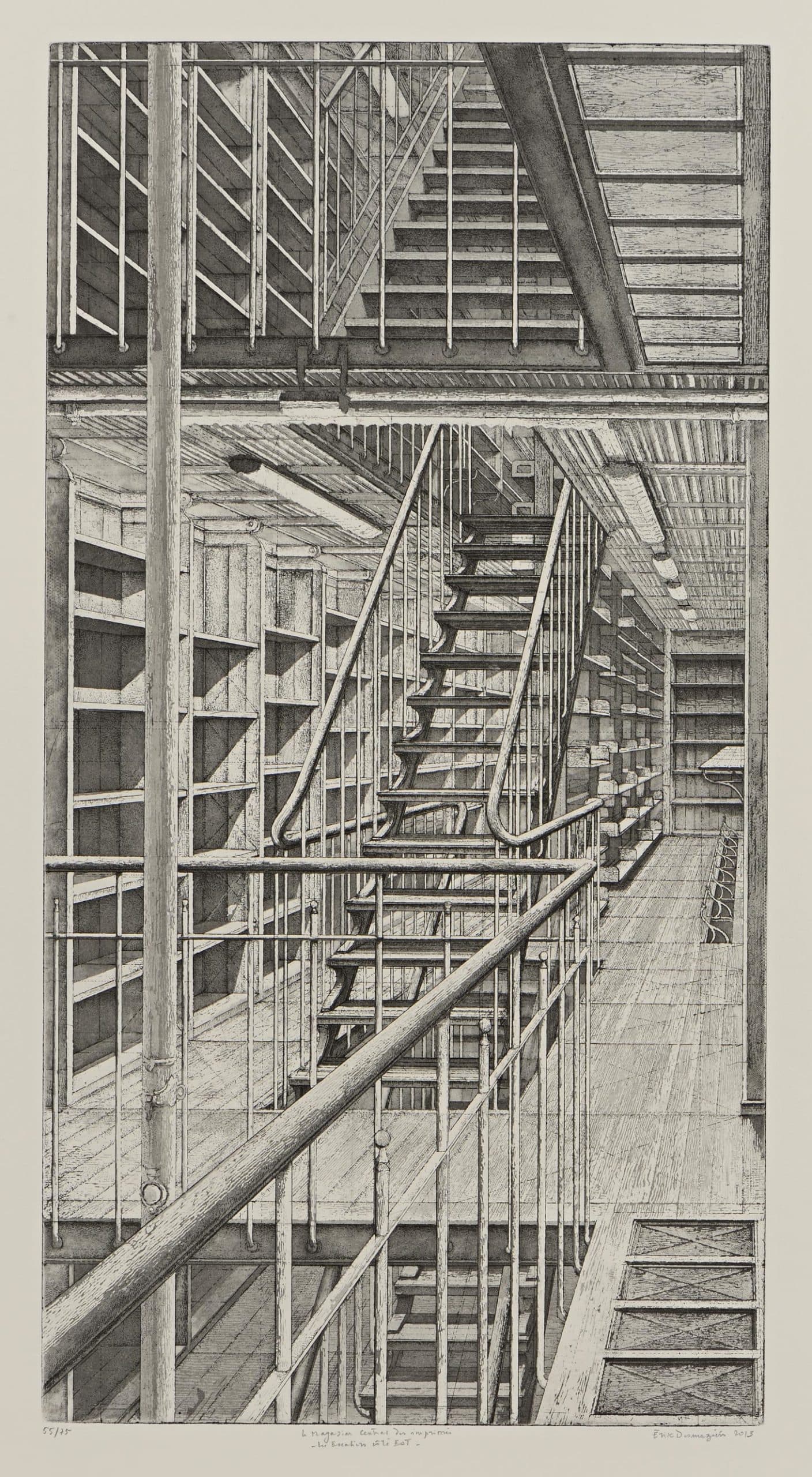 Les escaliers côté est (The stairs on the East side)