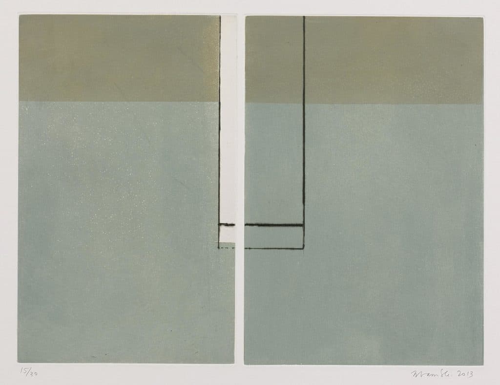 Gamble – Sans titre (Composition en bleu, vert et noir)