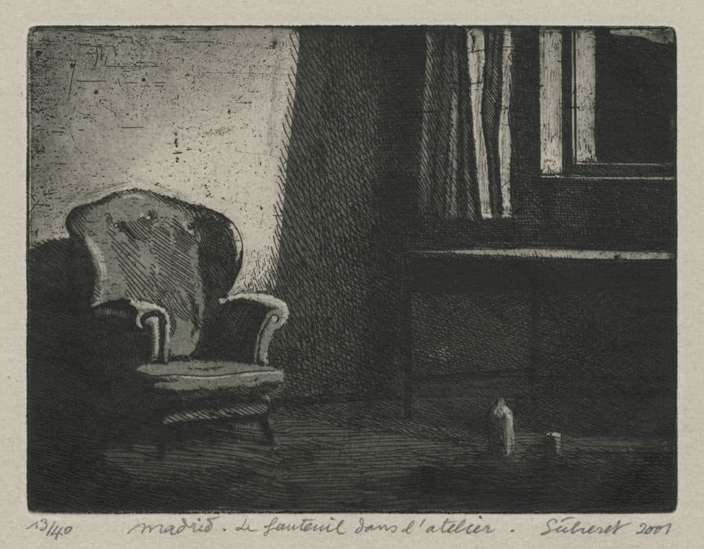 Sécheret – Madrid. Le fauteuil dans l’atelier