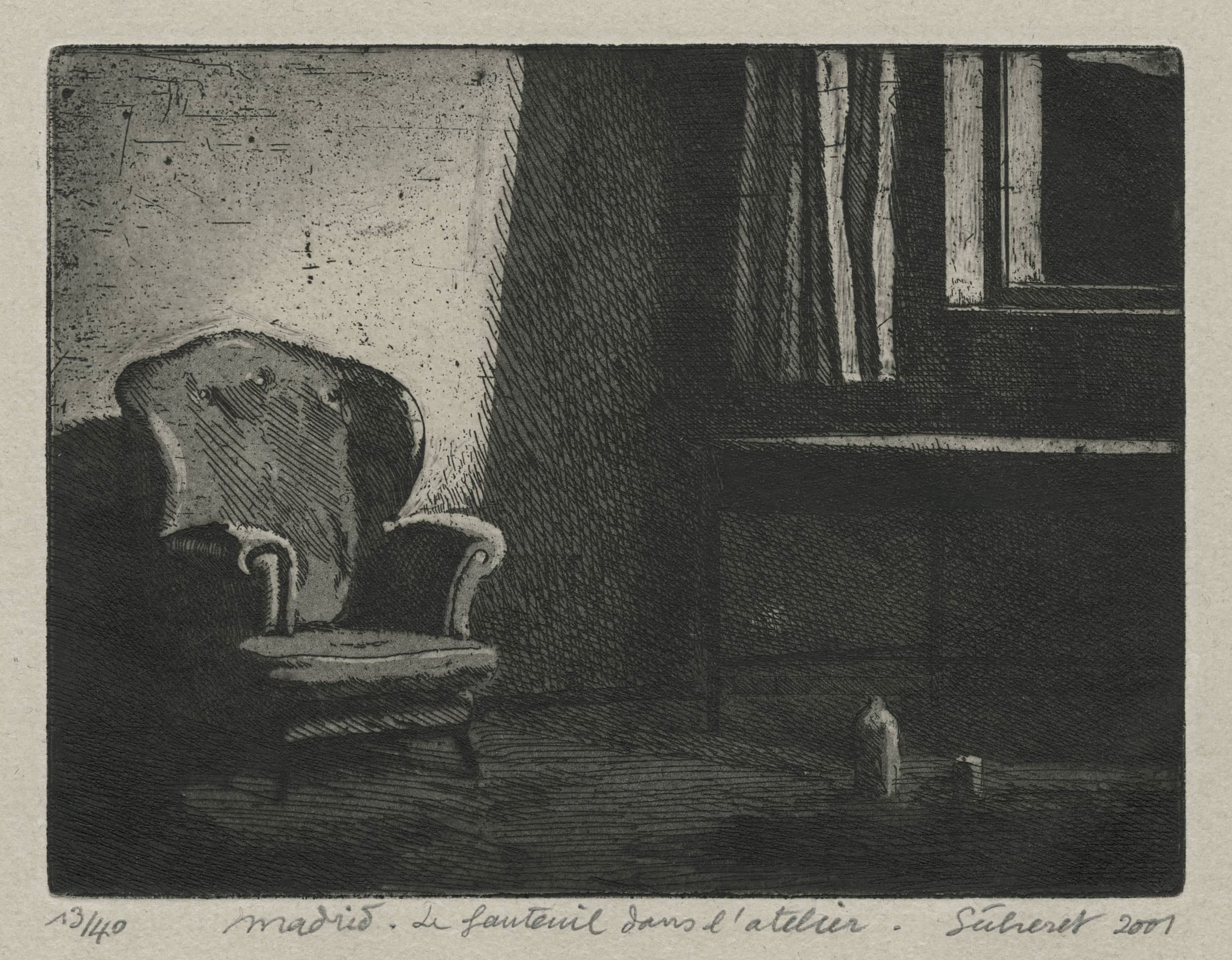 Madrid. Le fauteuil dans l'atelier