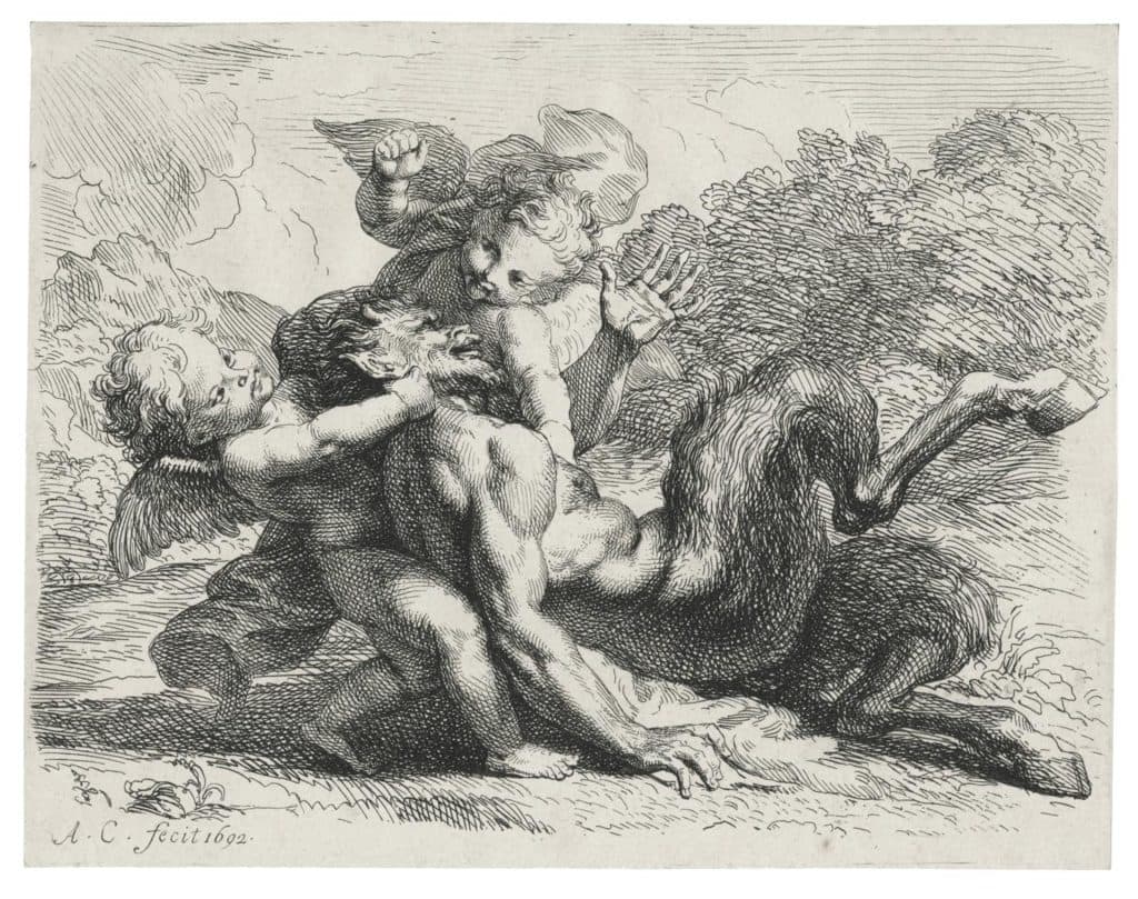 Coypel (Antoine) – Pan vaincu par les amours