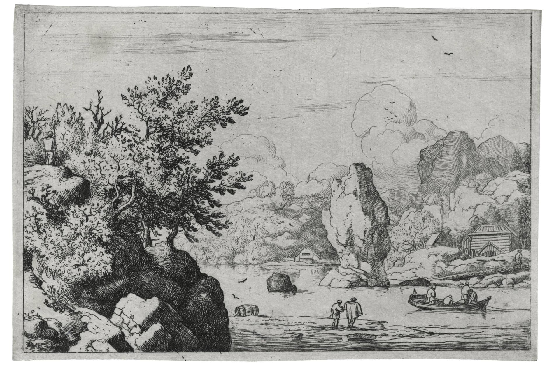 The rock in the middle of the river