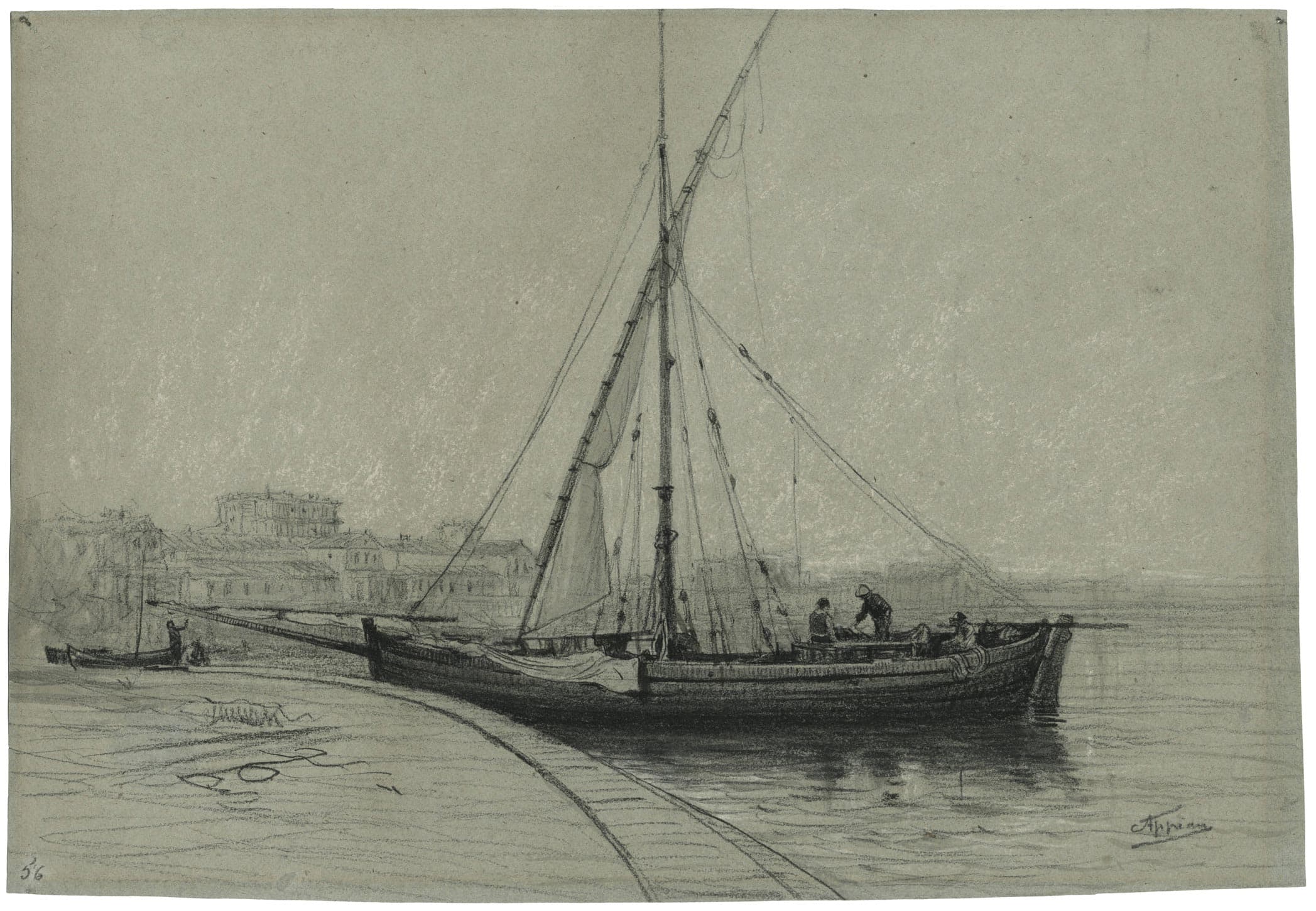 Anchorage in a port in the Mediterranean