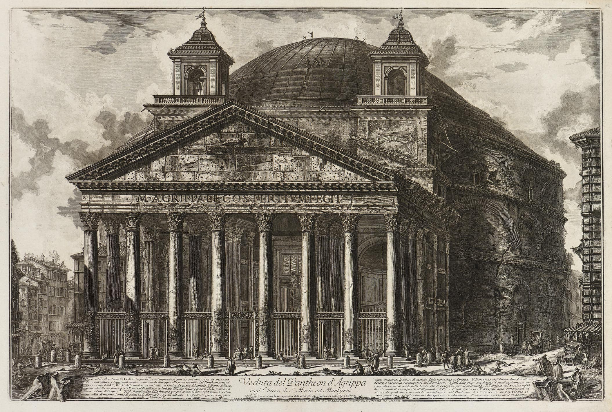 Veduta del Pantheon d’Aggripa oggi Chiesa di S. Maria ad Martyres