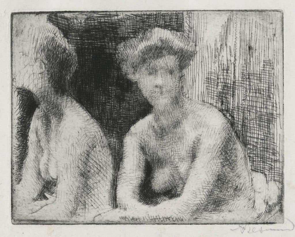 Besnard – Femme nue auprès d’une glace