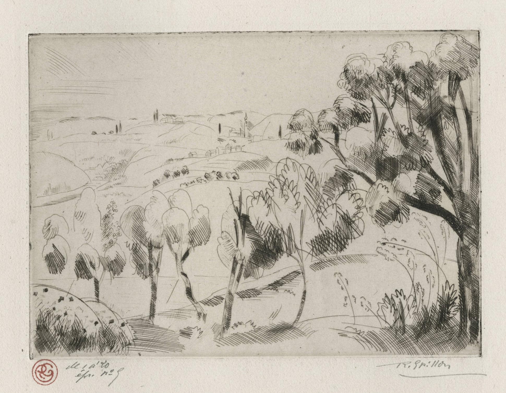 Vaste paysage ensoleillé