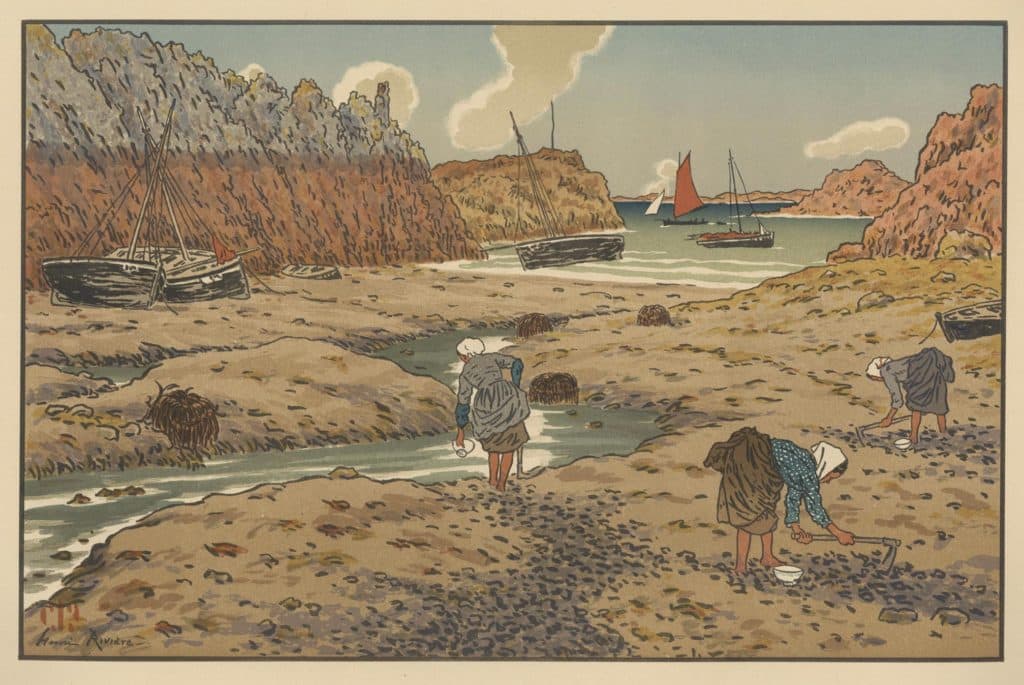 Rivière – Le port de Loguivy à marée basse