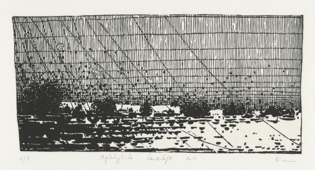 Poignon – Apokalyptische Landschaft, Ex Libris W.W.