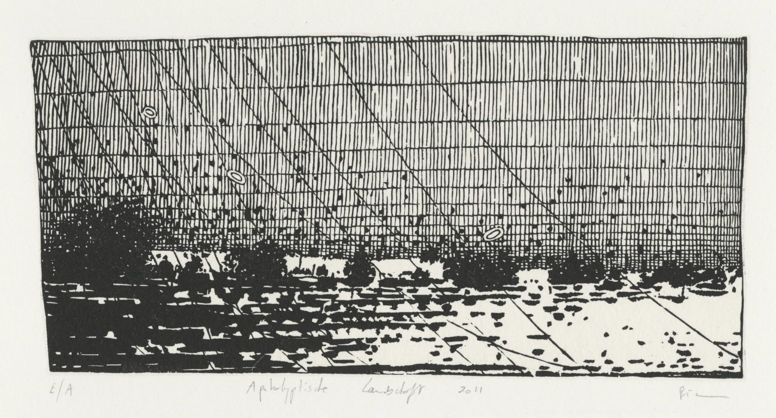 Apokalyptische Landschaft, Ex Libris W.W.