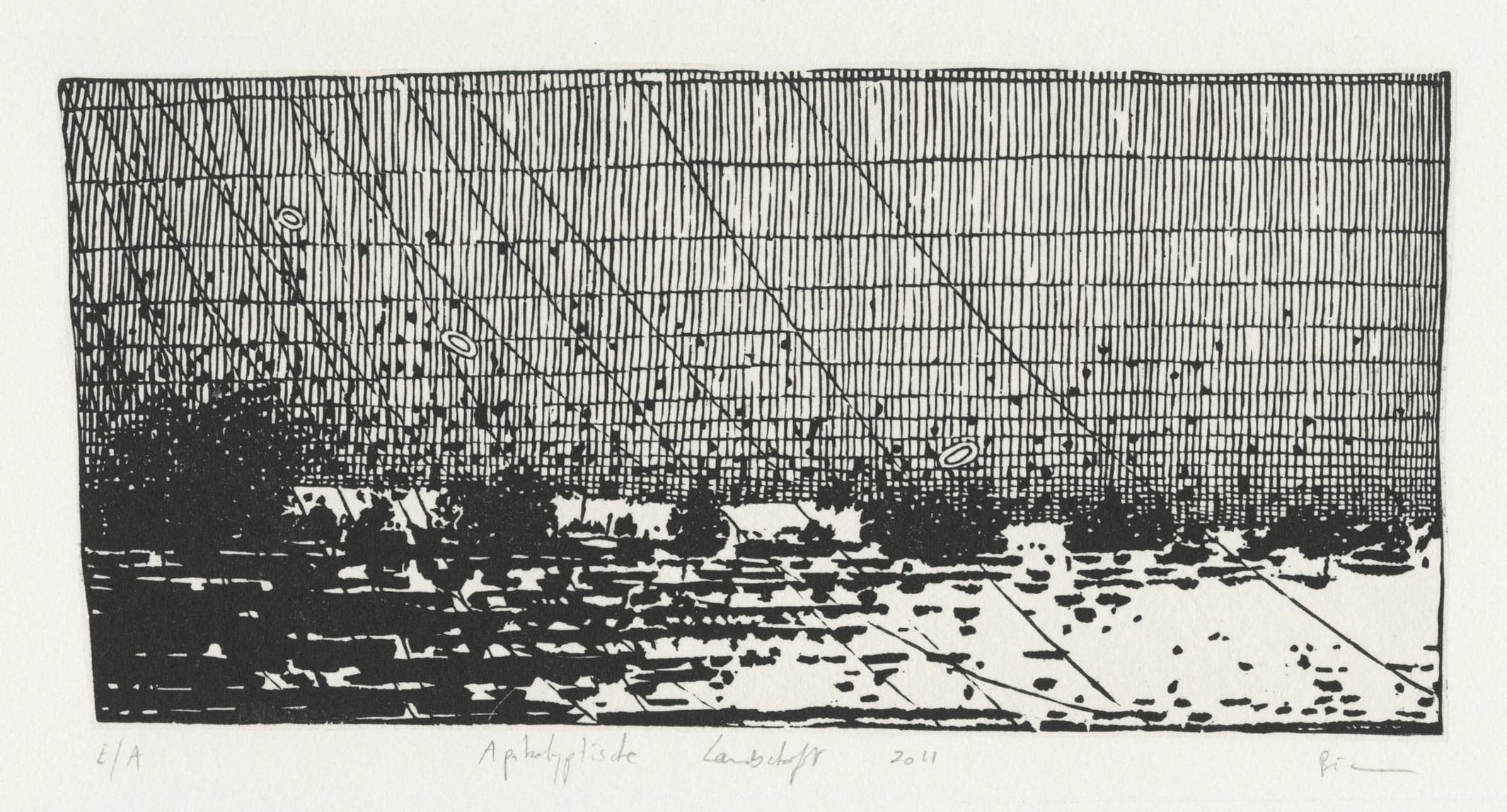 Apokalyptische Landschaft, Ex Libris W.W.