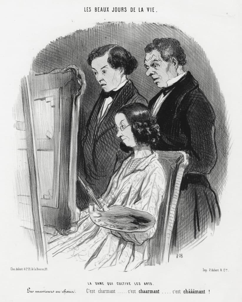Daumier – La dame qui cultive les arts