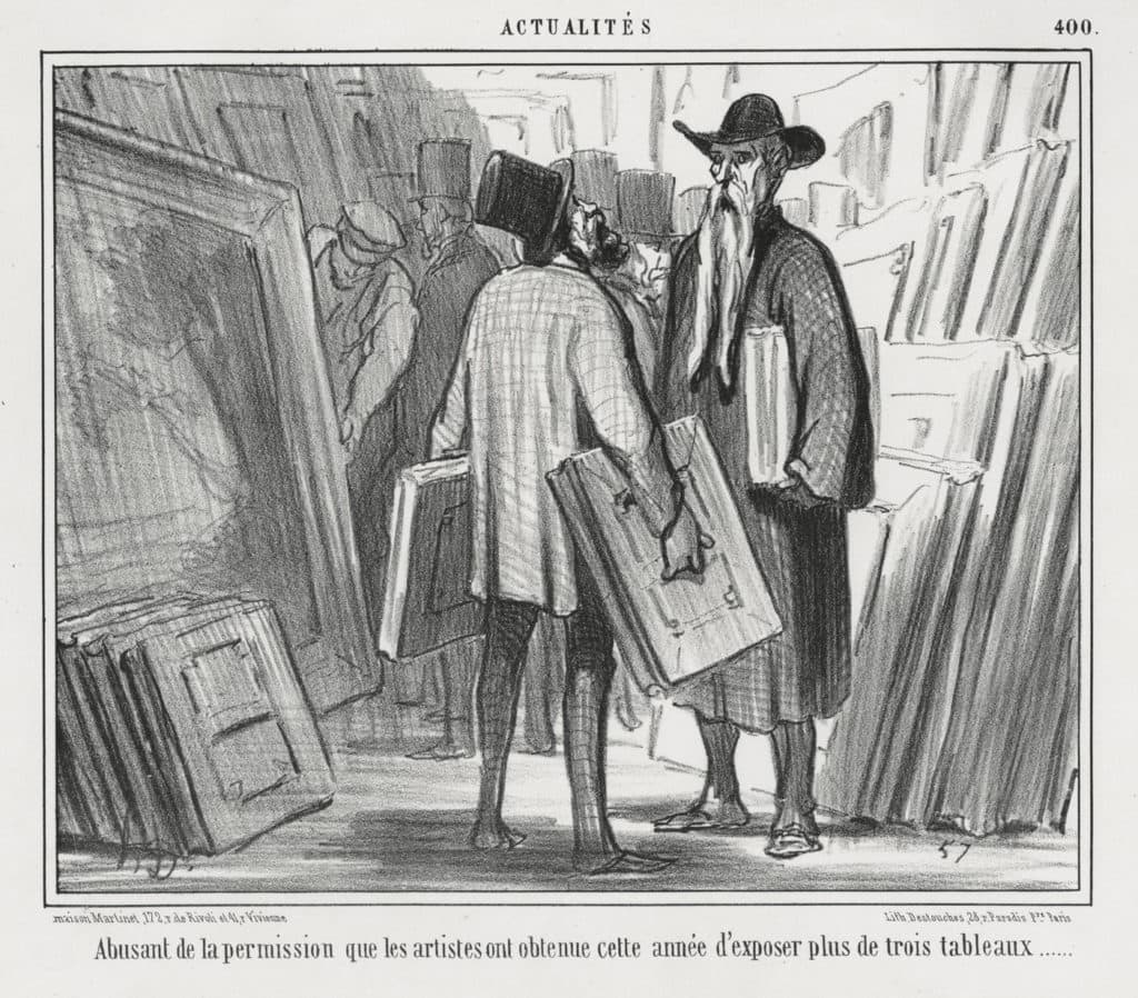 Daumier – Abusant de la permission que les artistes ont obtenue cette année d’exposer plus de trois tableaux…