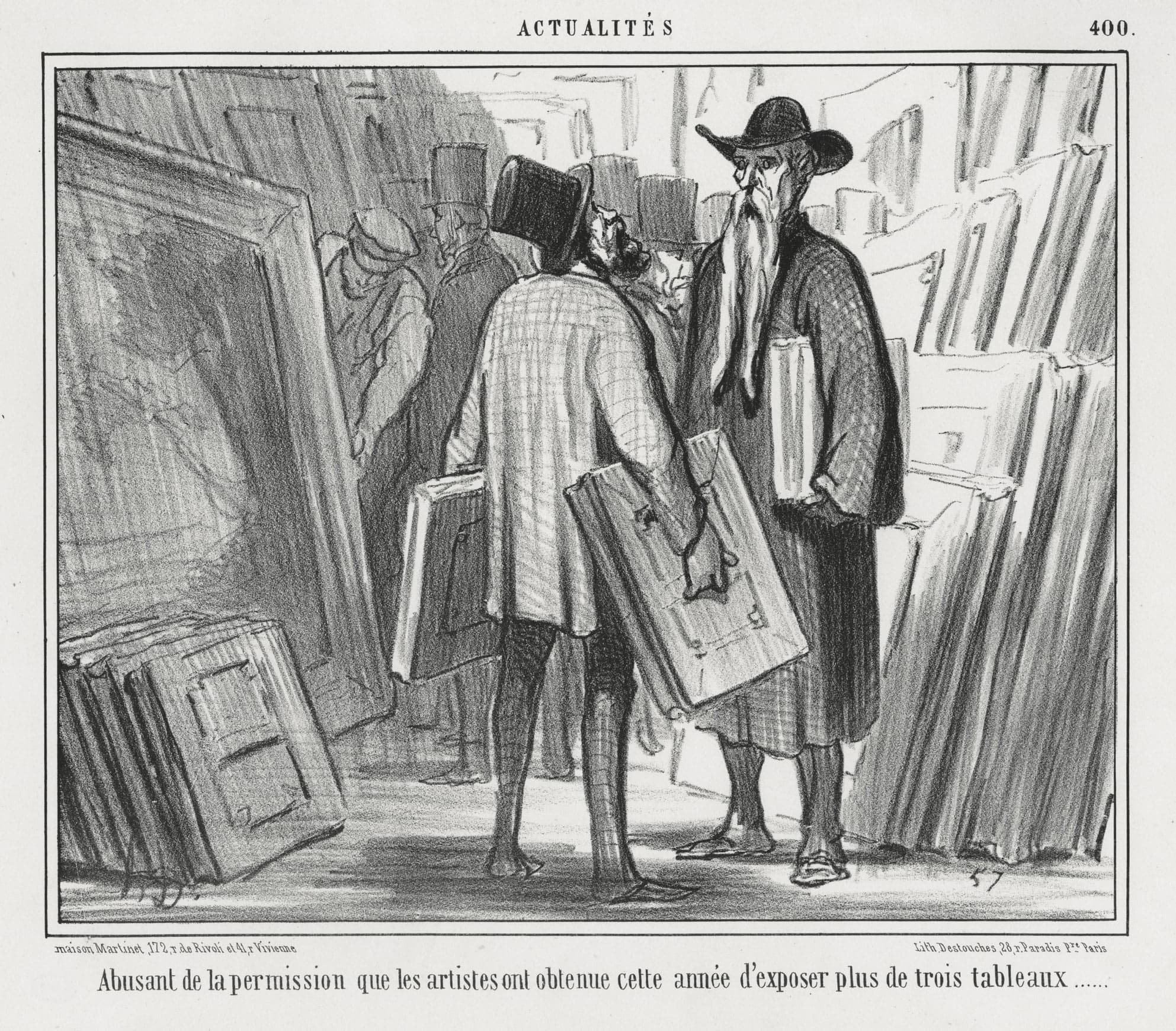 Abusant de la permission que les artistes ont obtenue cette année d’exposer plus de trois tableaux…