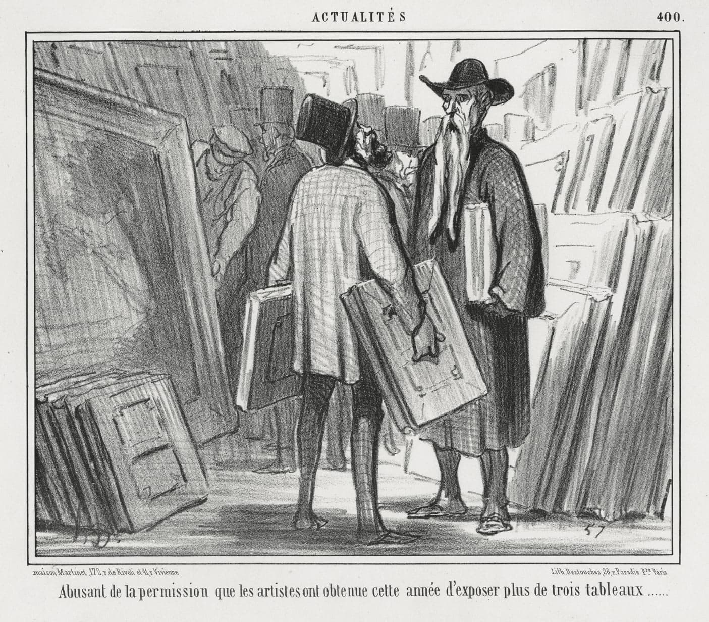 Abusant de la permission que les artistes ont obtenue cette année d’exposer plus de trois tableaux…