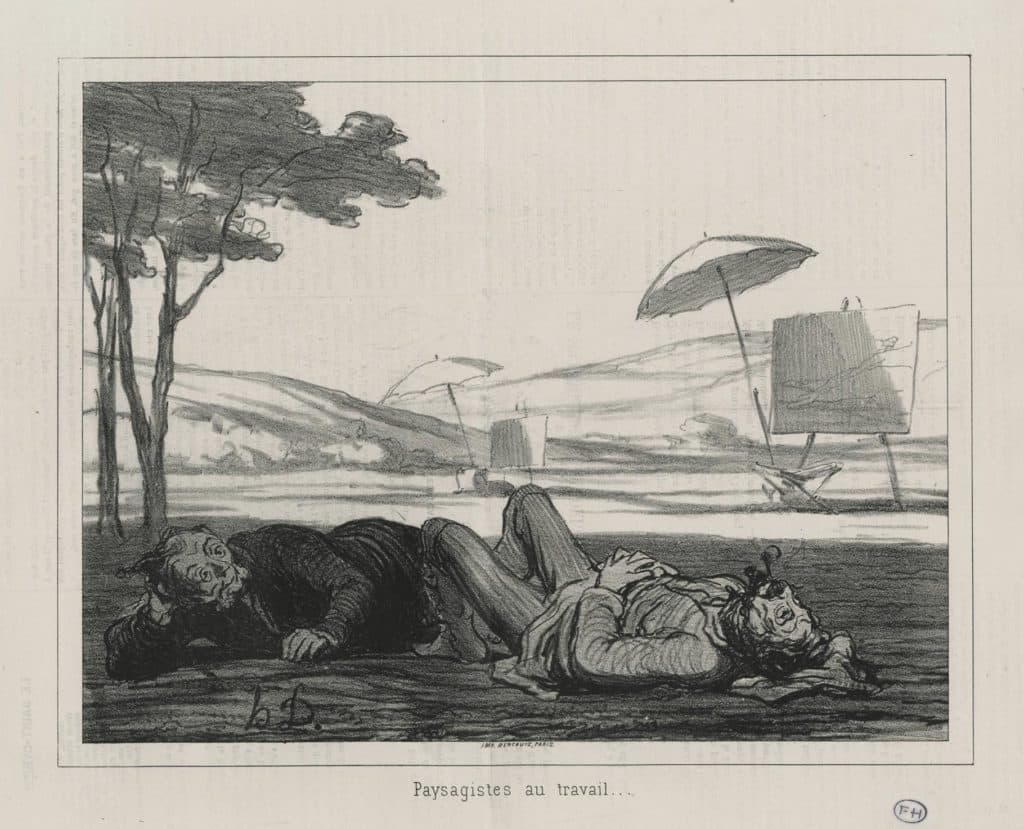 Daumier – Paysagistes au travail