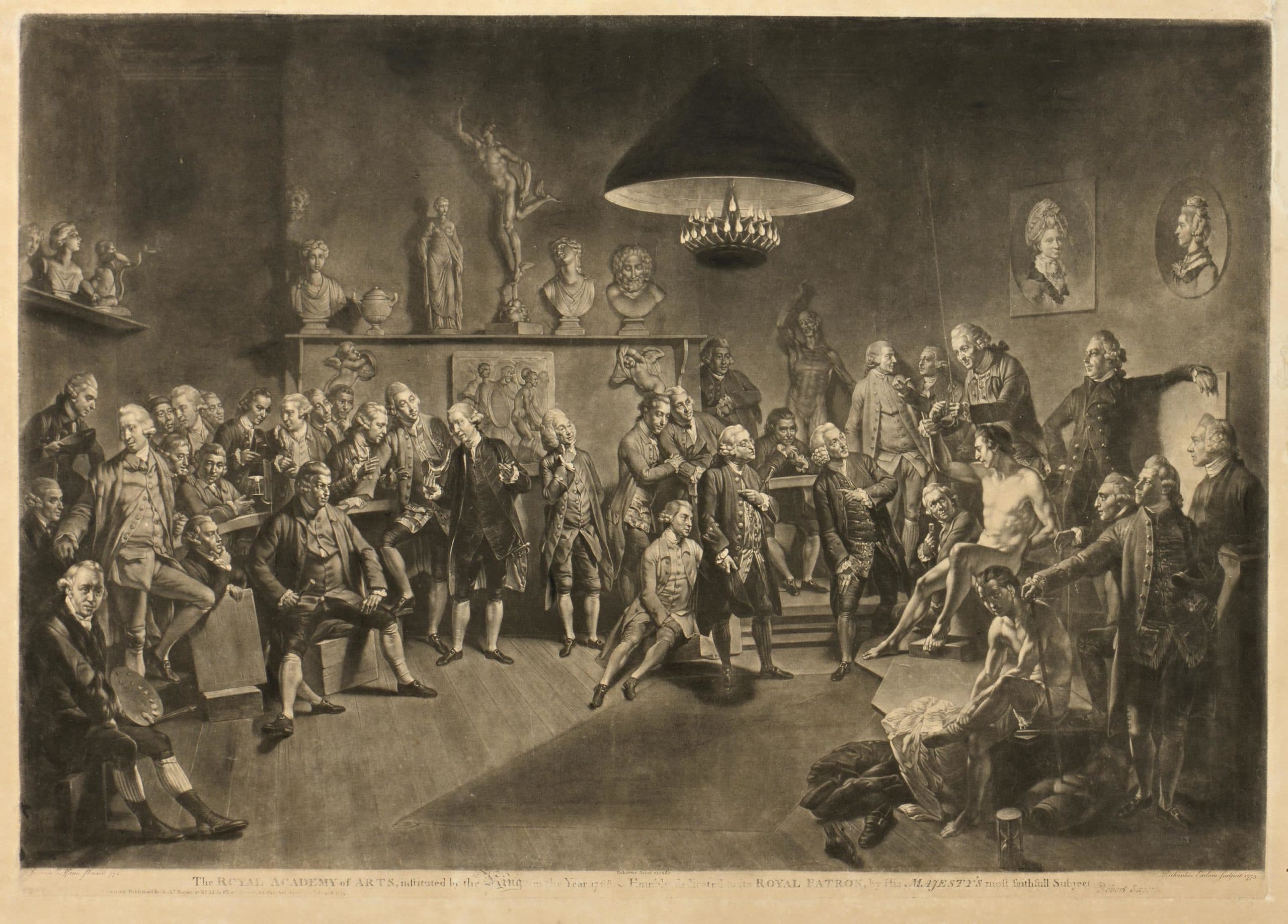 The Royal Academy of Arts, instituted by the King, in the Year 1768