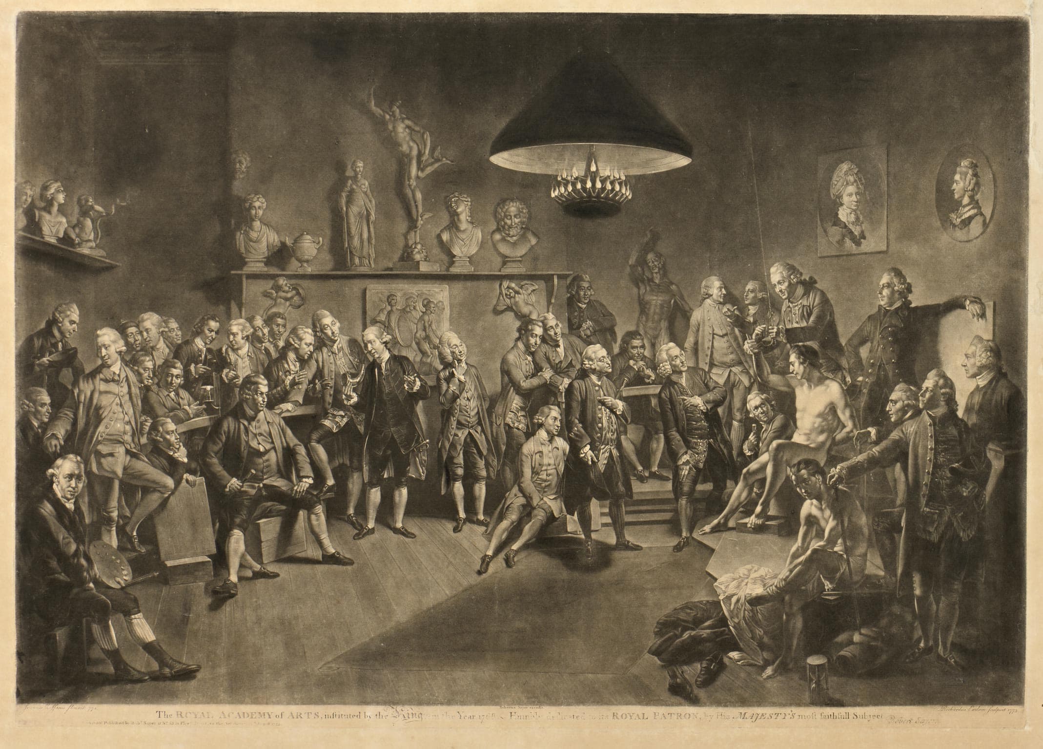 The Royal Academy of Arts, instituted by the King, in the Year 1768