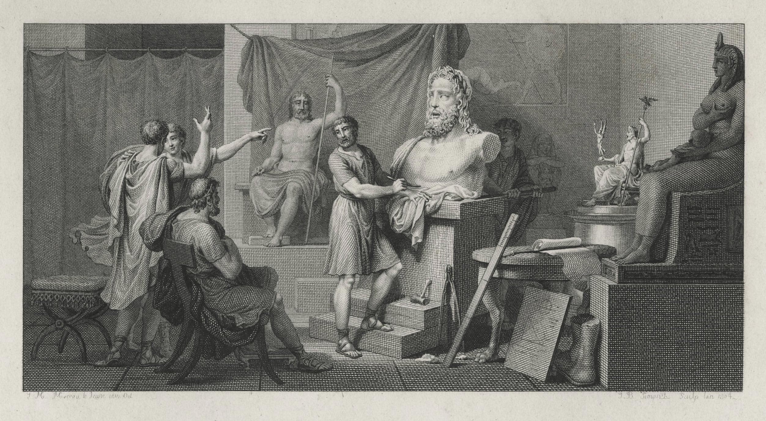 Phidias exécute en grand la statue de Jupiter olympien… d’après la sublime description d’Homère