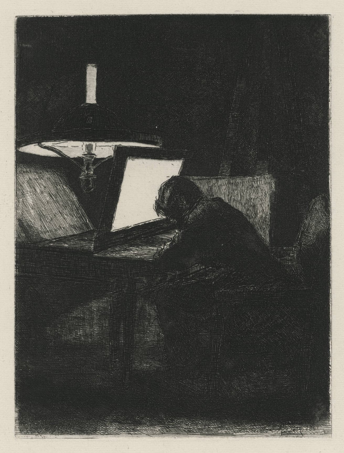 The engraver, lamp effect